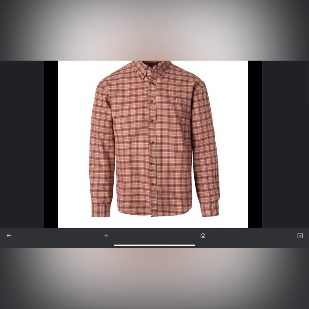 NWOT ROOST Plaid Button Down – Wine XL: